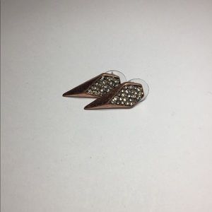 Rose Gold Rhinestone Earrings